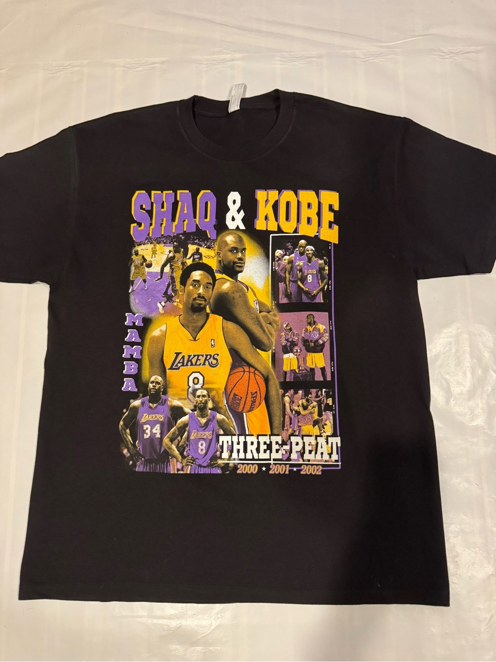 Shaq & Kobe Three-Peat Graphic Tee - Black